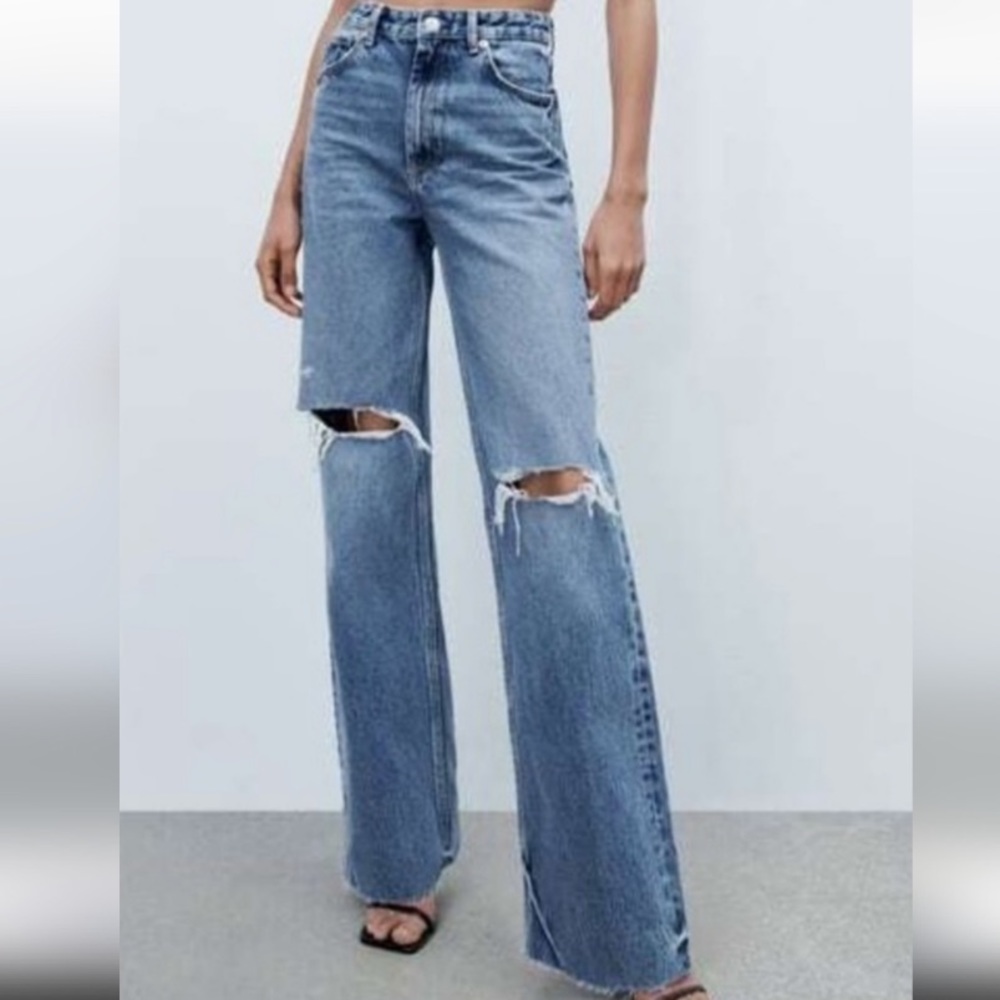 Zara size 2 high rise full length 90’s Denim jeans
